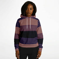 Color Palette Knit Effect Hoodie