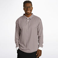 Striped Long Sleeve Polo