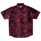 Embossed Claret Velvet Button Down Shirt 10