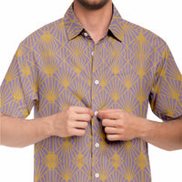 Lavender Gold Sunburst Button Down