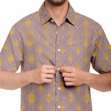 Lavender Gold Sunburst Button Down