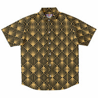 Black and Gold Art Deco Button Down