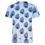 Gradient Leaves Pattern Cotton T-Shirt 15