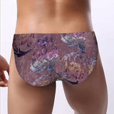 Men's Bikini Underwear Embossed Velvet Lavender Cake