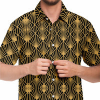 Black and Gold Art Deco Button Down