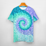 Blue Waves Tie Dye Cotton T-shirt