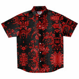 Embossed Claret Velvet Button Down Shirt 5