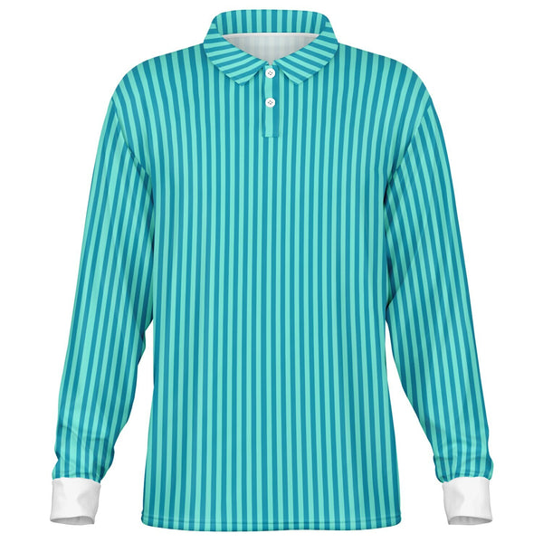 Striped Long Sleeve Polo