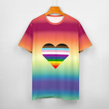 Rainbow Pride Heart Cotton T-Shirt