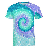 Blue Waves Tie Dye Cotton T-shirt