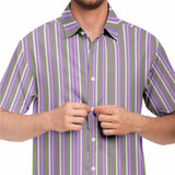Color Stripes Button Down Shirt