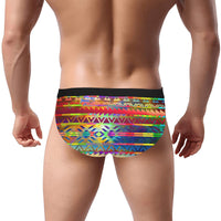 Rainbow Tribal Mid Rise Briefs