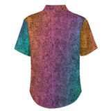 Gradient Texture Pattern Faux Linen Button Down Shirt with chest pocket 11