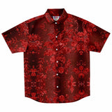 Embossed Claret Velvet Button Down Shirt 7