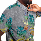 Embossed Rainbow Velvet Button Down Shirt