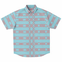 Blue & Pink Chain Button Down