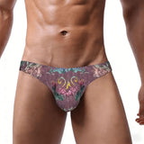 Men's Bikini Underwear Embossed Velvet Mauve