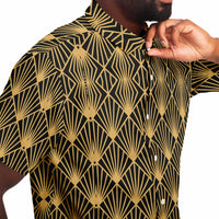 Black and Gold Art Deco Button Down