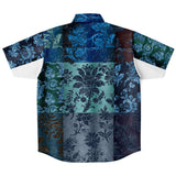 Blue Embossed Tiles Button Down Shirt