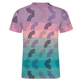 Unisex Half Rainbow Gradient Pattern Cotton T-Shirt