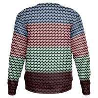 Color Palette Knit Effect Sweatshirt