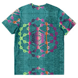 Teal Metallic Geometric T-shirt