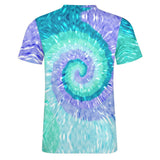 Blue Waves Tie Dye Cotton T-shirt