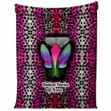 Neon Pink Faerie Microfleece Blanket