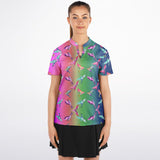 Women's Humming Birds Stand Up Collar Polo