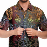 Linen Pattern Embossed Button Down Shirt 8