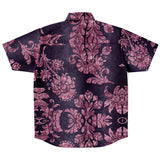 Embossed Pink Velvet Button Down Shirt 9