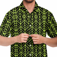 Neon Leaves Button Down