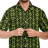 Neon Leaves Button Down