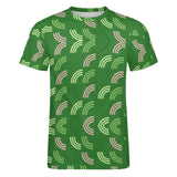 Unisex Half Rainbow Pattern Cotton T-Shirt
