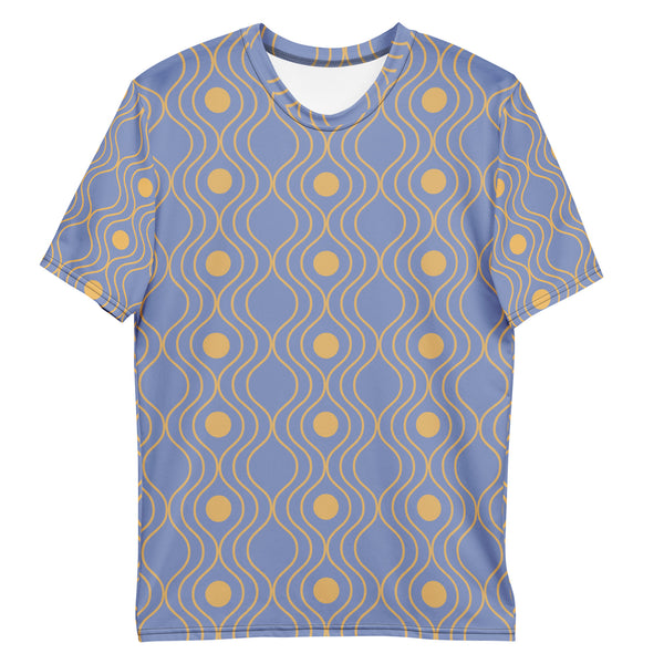 Sky Blue Gold Geometric t-shirt