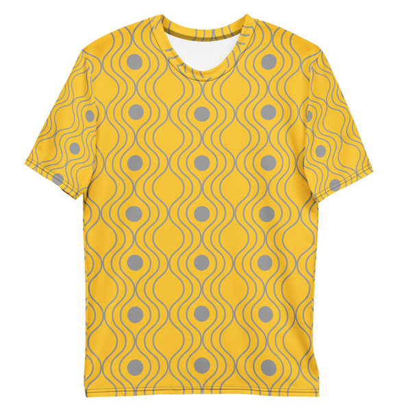 Yellow Gray Geometric t-shirt