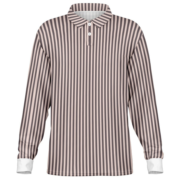 Striped Long Sleeve Polo