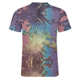 Rainbow Pride Embossed Pattern Cotton T-Shirt