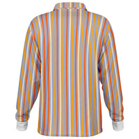 Multicolor Striped Long Sleeve Polo