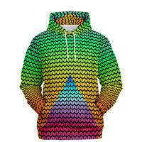 Pyramid Knit Effect Hoodie