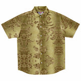 Embossed Gold Velvet Button Down Shirt 7