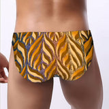 Men's Bikini Underwear leaf pattern embossed