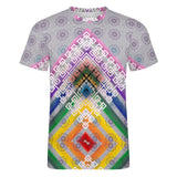 Unisex Geometric Pattern Cotton T-Shirt