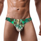 Men's Bikini Underwear Embossed Flower Pattern 5
