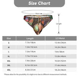Men's Bikini Underwear Stained Glass Leaves