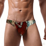 Men's Bikini Underwear Burgundy Wood