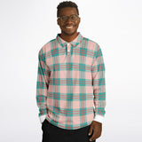 Pop Plaid  Long Sleeve Polo