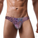 Men's Bikini Underwear Embossed Velvet Lavender Cake