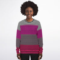 Color Palette Knit Effect Sweatshirt