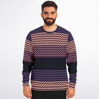 Color Palette Knit Effect Sweatshirt